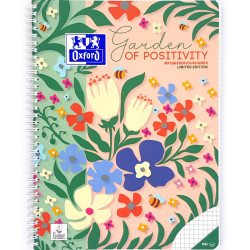 Koledžbloks Garden of Positivity A4 90g/m² 80lp. rūtiņas, Oxford