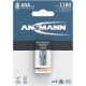 NiMH Rechargeable battery AAA Type 1100 2pcs, Ansmann