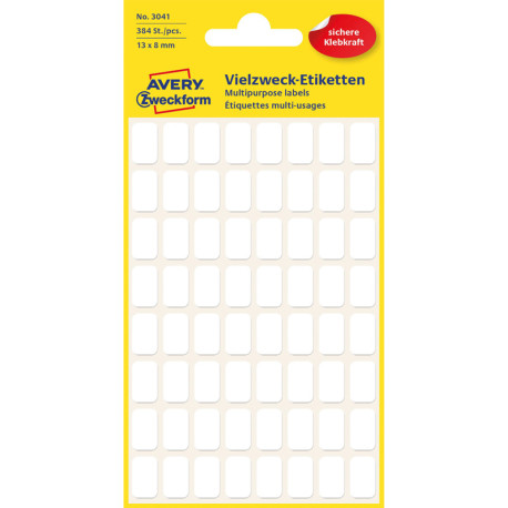 Multipurpose General-use Labels 13 x 8 mm, Avery Zweckform