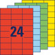 Coloured Labels 70 x 37 mm, Avery Zweckform