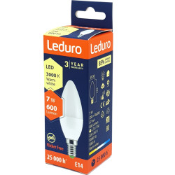 LED Bulb E14 7W 3000K 600lm, Leduro