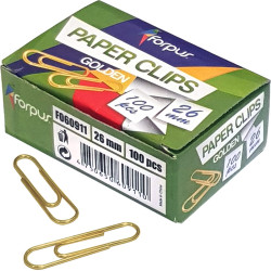 Paper Clips Copper Plated 26mm 100pcs., Forpus