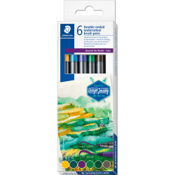 Double-ended Watercolour Brush Pen Asia – Around the World 6pcs., Staedtler