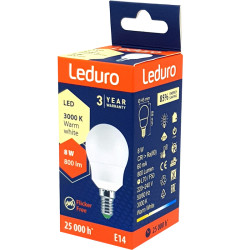 LED Bulb E14 8W 800lm 3000K, Leduro