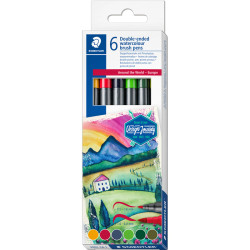 Double-ended Watercolour Brush Pen Europe – Around the World 6pcs., Staedtler