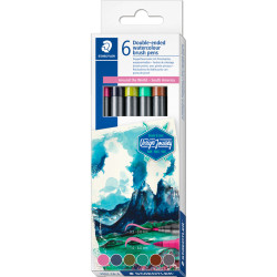 Divpusēji akvareļu flomāsteri South America – Around the World 6gab., Staedtler
