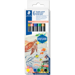 Double-ended Watercolour Brush Pen Australia – Around the World 6pcs., Staedtler