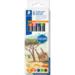 Double-ended Watercolour Brush Pen Africa – Around the World 6pcs., Staedtler