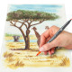 Double-ended Watercolour Brush Pen Africa – Around the World 6pcs., Staedtler