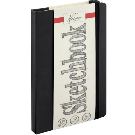 Sketchbook 13x21cm 130g/m² 60 Sheets, Nassau Fine Art