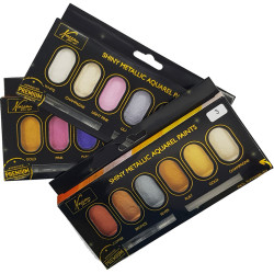 Shiny Metallic Aquarel Paints 6pcs., Nassau Fine Art