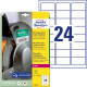 Īpaši izturīgas baltas polietilēna uzlīmes 63.5x33.9mm, Avery Zweckform