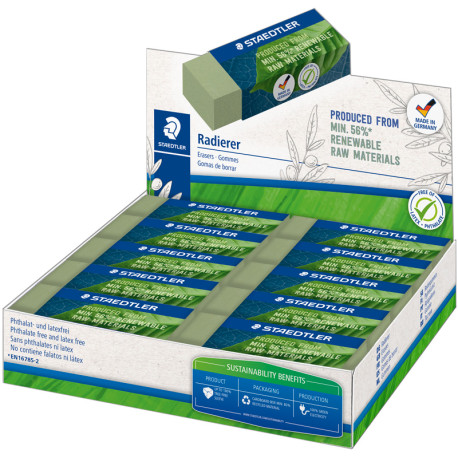 Eraser Produced from min. 56% Renewable Raw Materials, Staedtler