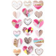 Foam Stickers Hearts 18pcs., DP Craft