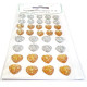 Adhesive Heart Stones Gold/Silver 36pcs., DP Craft