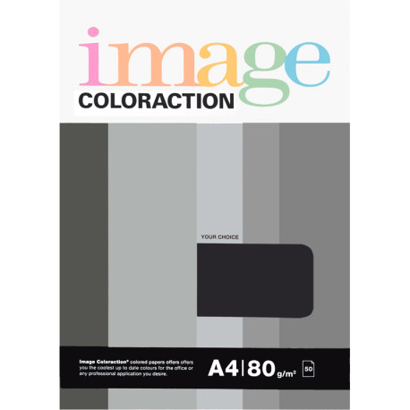 Melns papīrs A4 80g/m² 50lp. Image Coloraction, Antalis