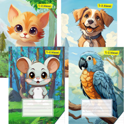Exercise book 1–2 Class 17x24cm 12 Sheets Ruled, ABC Jums