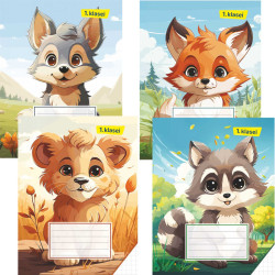 Exercise book 1st Class 17x24cm 12 Sheets Squared, ABC Jums