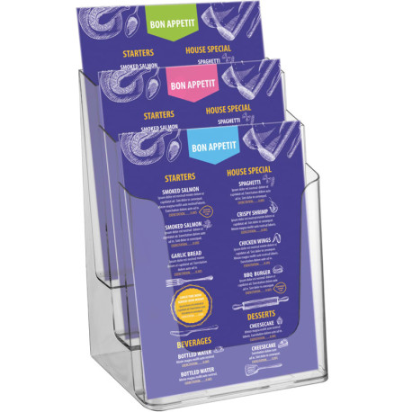 Brochure Holder 3xA4, Europel
