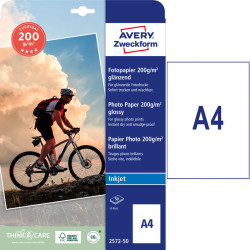 Photo Paper A4 200g/m² 50 Sheets Gloss, Avery Zweckform