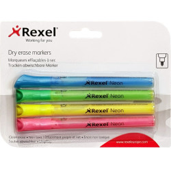 Tāfeles marķieru komplekts Neon 4gab., Rexel