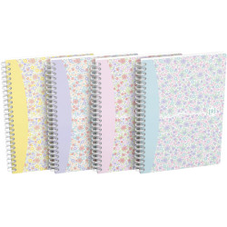 Koledžbloks Floral A5 90g/m² 60lp. rūtiņas, Oxford