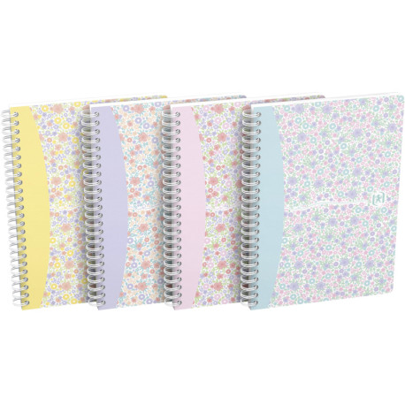 Koledžbloks Floral A5 90g/m² 60lp. rūtiņas, Oxford