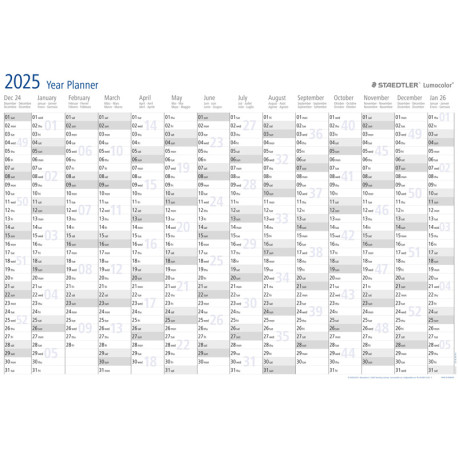 Year Planner 2025 Lumocolor® 641, Staedtler