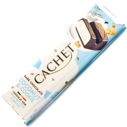 Tumšā šokolāde Cachet ar kokosriekstiem un cepumu gabaliņiem 45g