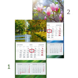 Wall Calendar Short Plus, Mobile Serviss