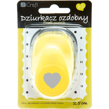 Craft Punch Scalloped Heart 2.5cm, DP Craft
