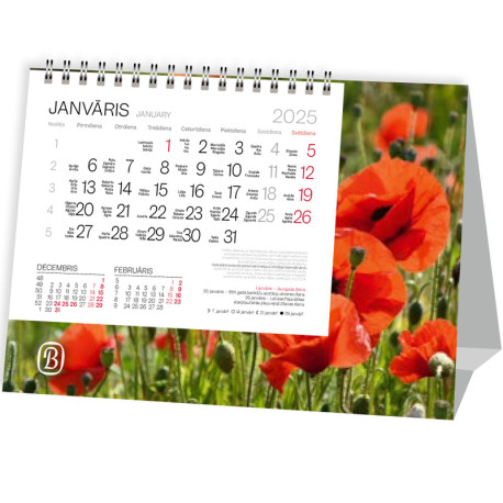 Desk Calendar Tent Summer, Balts