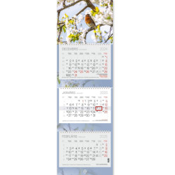 Wall Calendar Trio plus, Balts