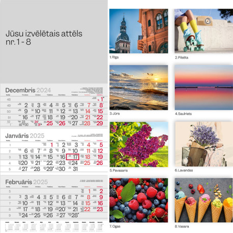 Wall Calendar Primus, Balts