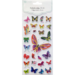 Puffy Stickers Butterflies 26pcs, DP Craft