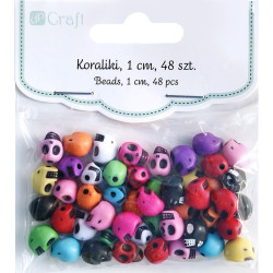 Pērlītes Galvaskausi 1cm 48gab., DP Craft