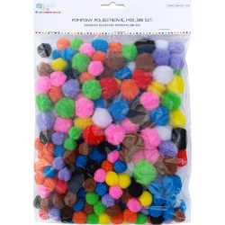 Polyester Pompons Mix 300pcs., DP Craft
