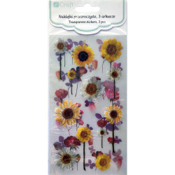 Transparent Sickers Flowers 49pcs., DP Craft