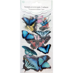 Transparent Sickers Butterflies 15pcs., DP Craft