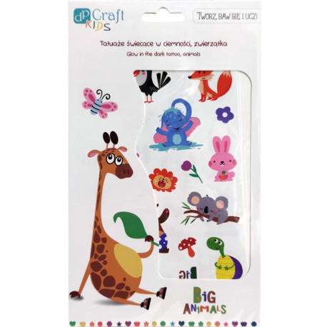 Glow in the Dark Tattoos Animals, DP Craft