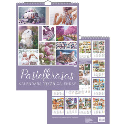 Wall Calendar Pastel Colours, Timer