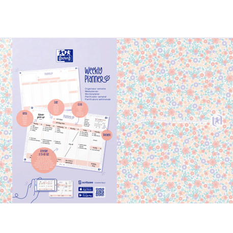 OXFORD Floral Weekly Planner A4