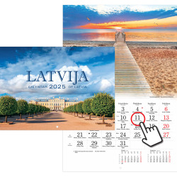 Wall Calendar Latvia, Timer