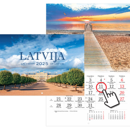 Wall Calendar Latvia, Timer