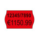 Permanent Price Labels 16x26mm Red 1200pcs., Avery Zweckform