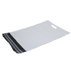 Mailer Bag Single Glue Strip & Handle White 100pcs, BNT Scandinavia