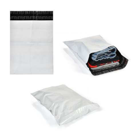 Mailer Bag Double Glue Strip White 100pcs, BNT Scandinavia