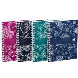 OXFORD Romance A6 Rigid Card Backboard Twin-wire Squared Notebook 50 Sheets