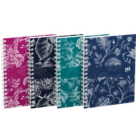 OXFORD Romance A6 Rigid Card Backboard Twin-wire Squared Notebook 50 Sheets