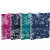 OXFORD Romance A6 Rigid Card Backboard Twin-wire Squared Notebook 50 Sheets